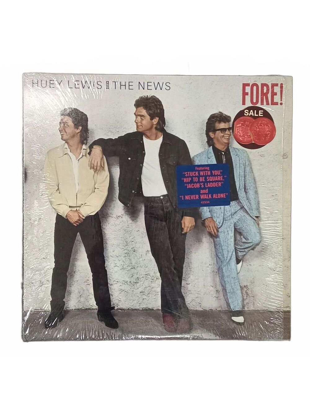Huey Lewis & The News  " FORE! " 1986 Vintage Vinyl Record LP